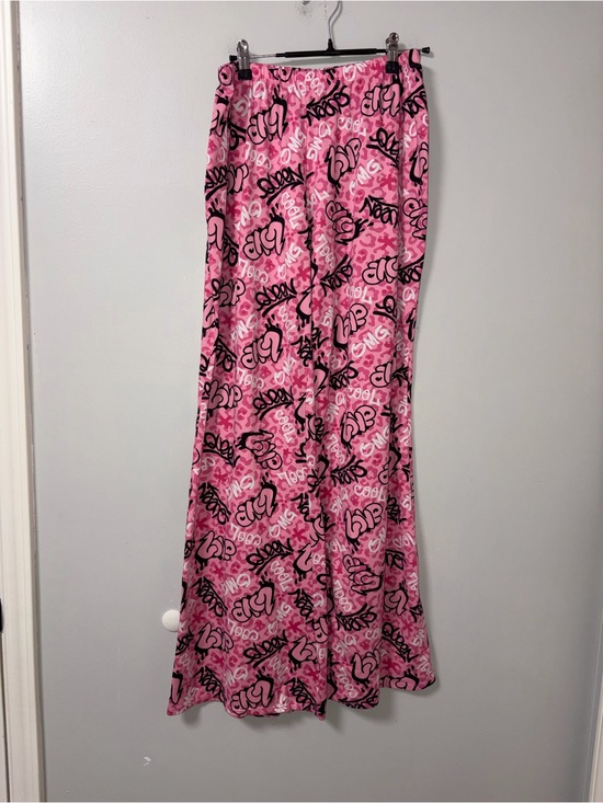 Tmg New York Other - TMG Pink Leopard Graphic Print Wide Leg Pajama Pants COOL QUEEN LOVE 2X Women’s
